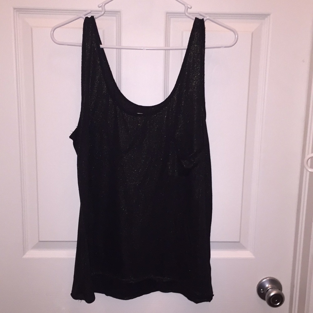 Black and Gold Sparkly Tank